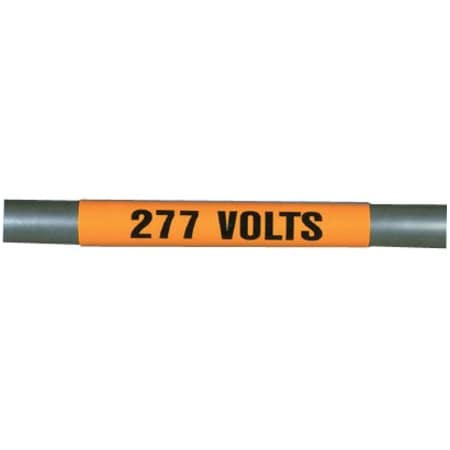 Panduit Voltage Marker, Vinyl, 277 Volts, PK5 PCV-277CY